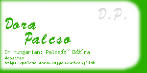 dora palcso business card